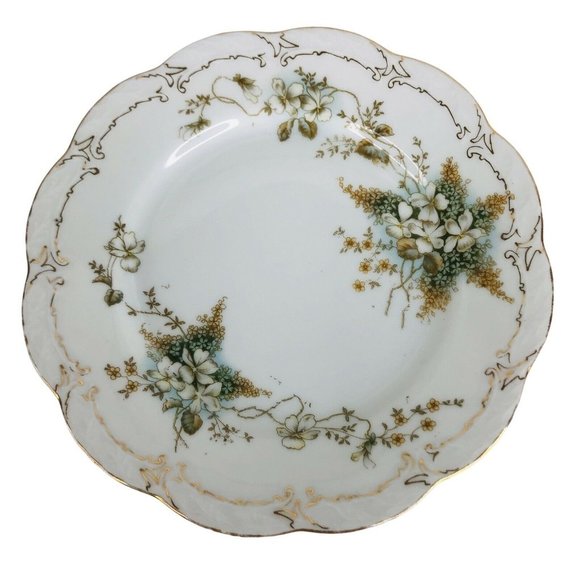 5 Crown Imperial Salad Plates Made Bavaria Germany Floral 7 3/4” CIM18 Porcelain - Picture 11 of 12